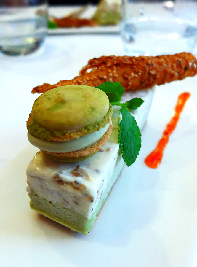 Restaurant Les Diables au Thym : Tranche Napolitaine maison thé vert