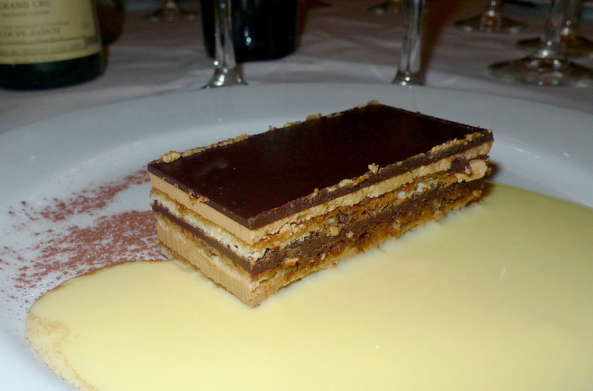 Restaurant Les Noces de Jeannette, gâteau Opéra chocolat-café