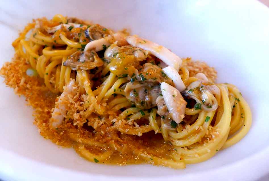 Restaurant Piero TT, spaghettis à la guitare