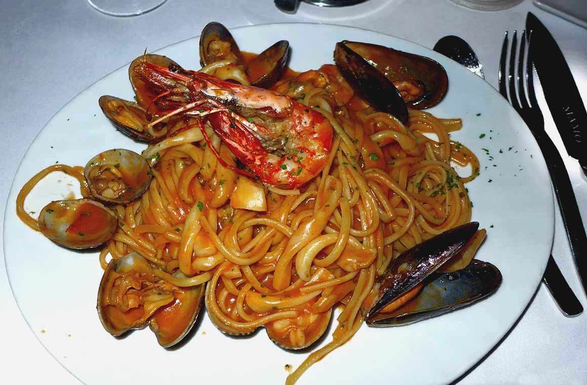 Restaurant Mamo, Linguine aux fruits de mer