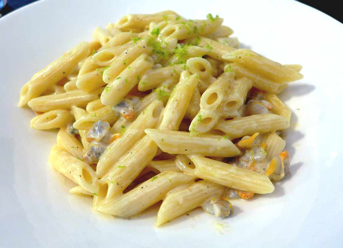 Restaurant Miam, Penne aux coques crème citron