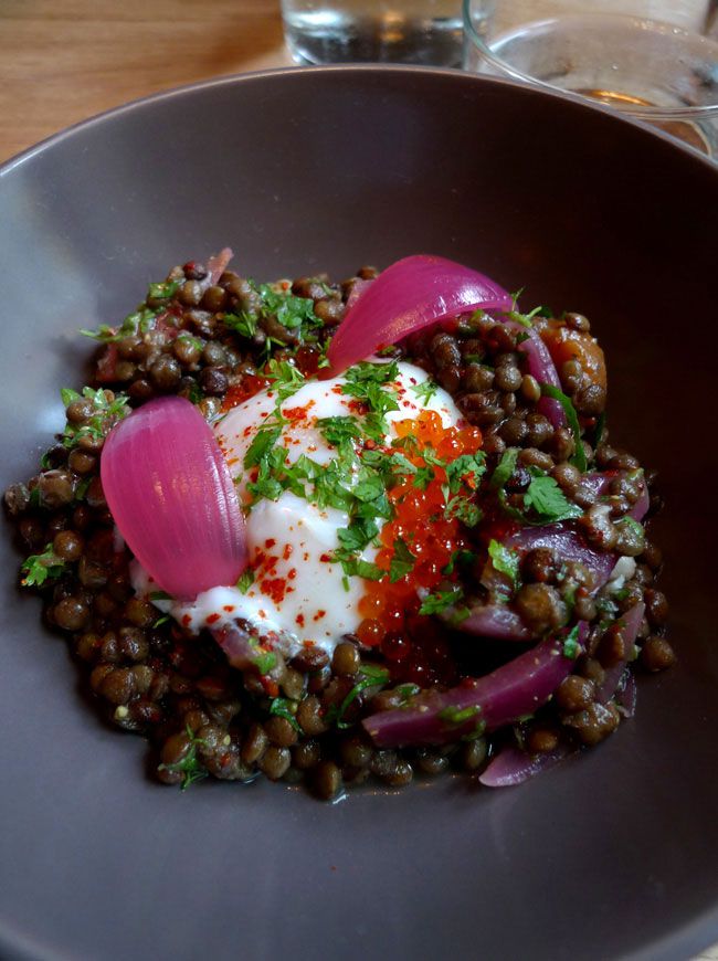 Restaurant Muxu, salade de lentilles