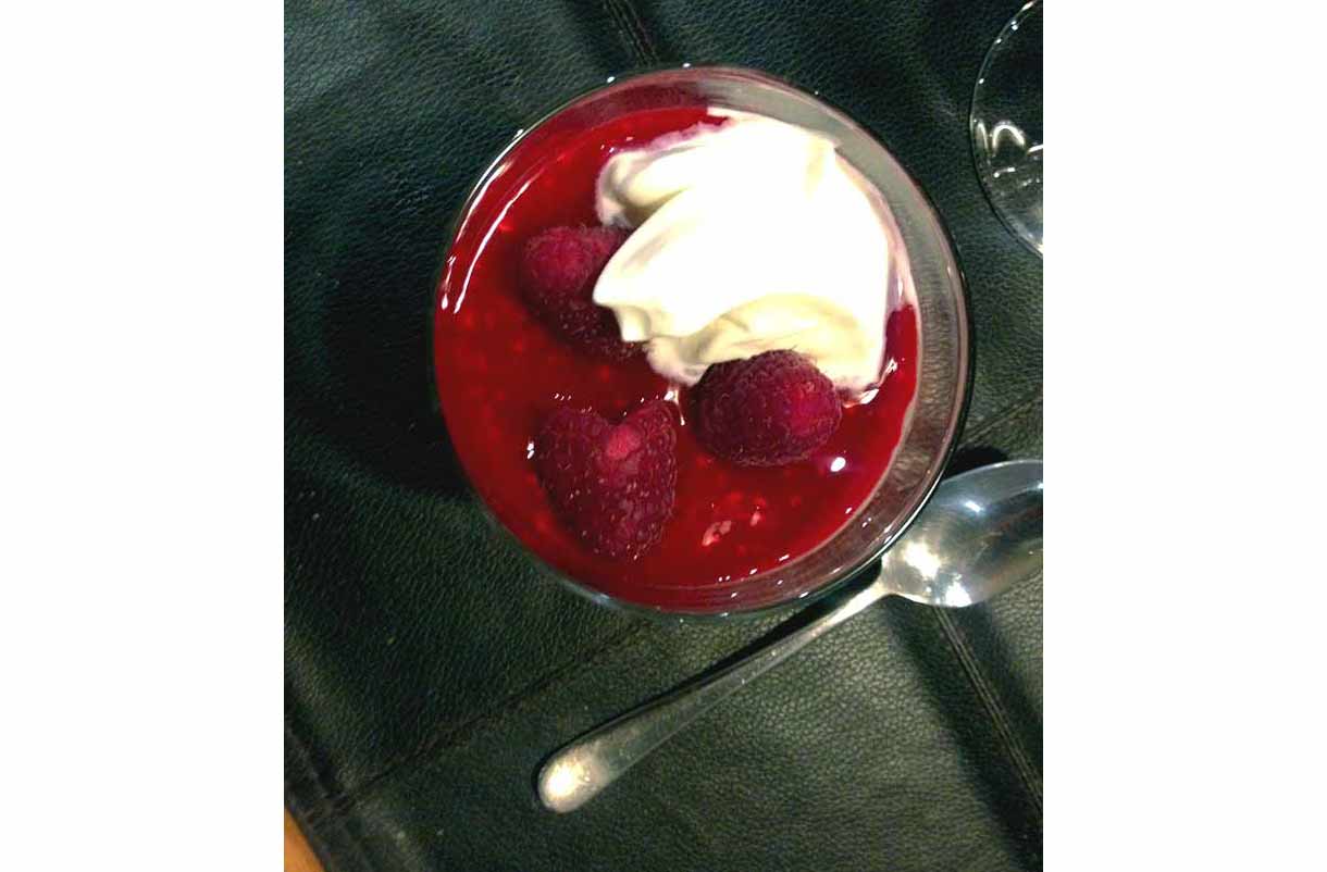 Restaurant Oliva : Panna cotta framboise