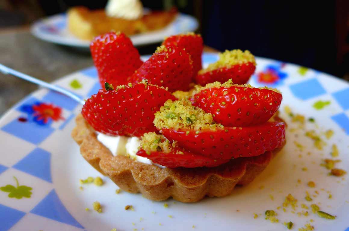 Restaurant Les Caves de Prague : Tartelette aux fraises