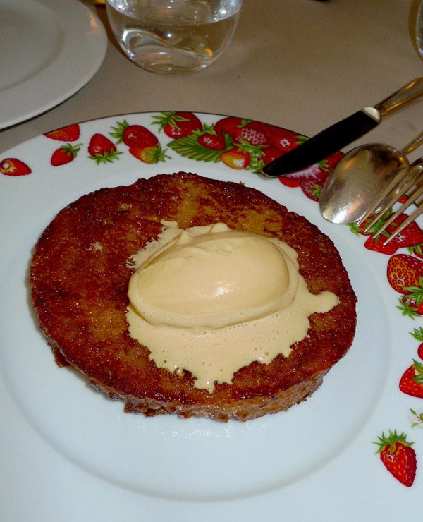 Restaurant RECH, Pain perdu et glace caramel au beurre salé