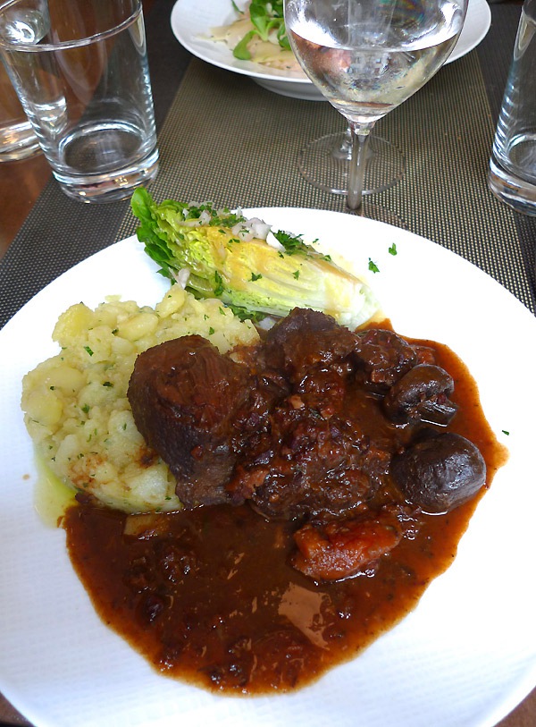 Restaurant Reed, bourguignon de joue de boeuf 