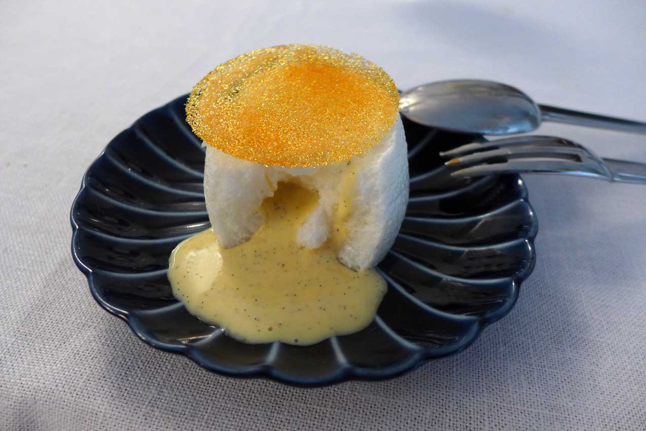 Restaurant Jean François Piège : blanc à manger d'oeuf