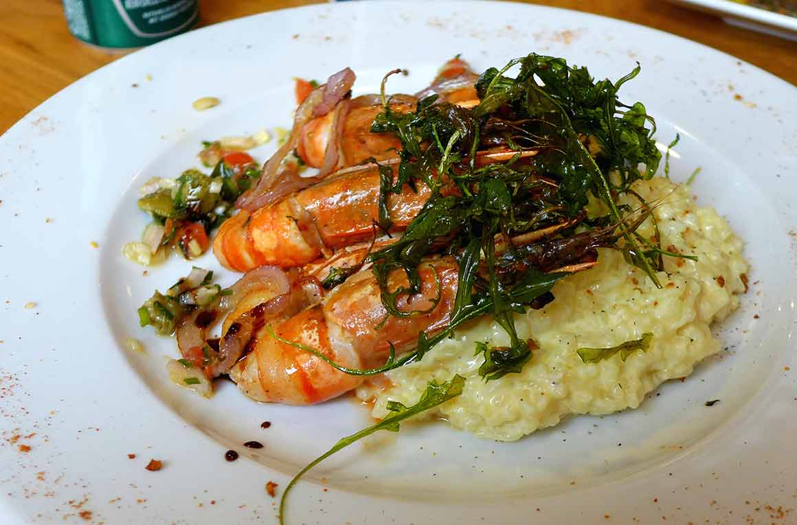 Restaurant Mim : Risotto et gambas