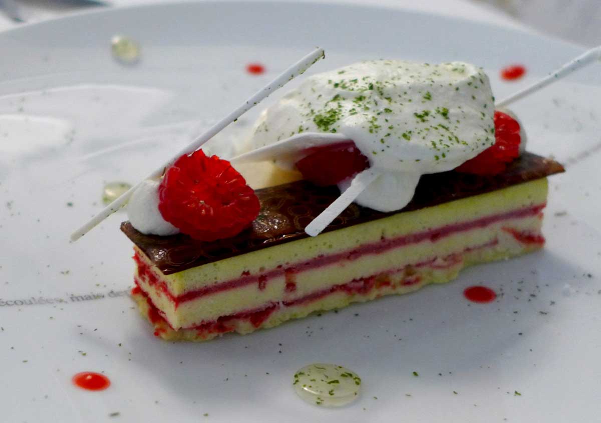 Restaurant Sylvestre : Framboise et verveine en parfait glacé