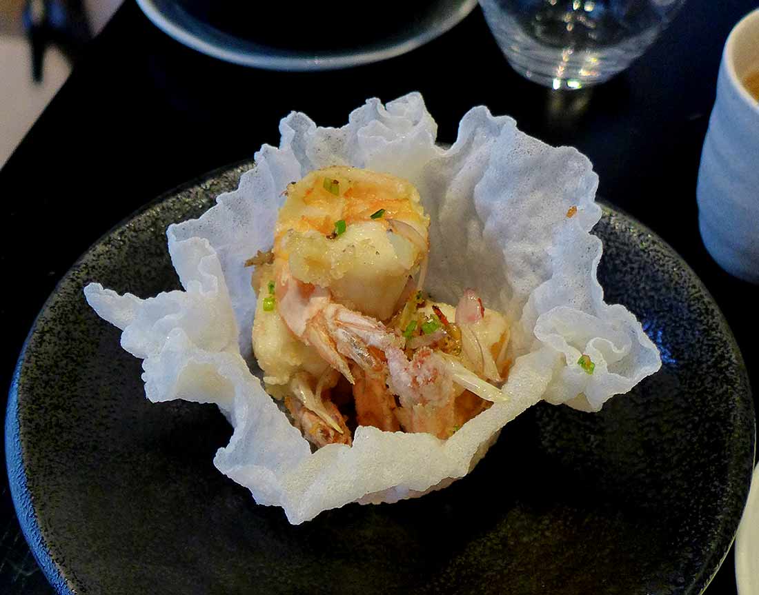 Restaurant Taokan, crevettes royales à la poêle