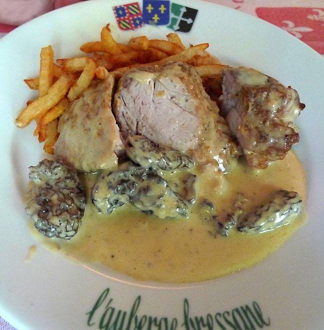 L’Auberge Bressanne, pomme de ris de veau aux morilles