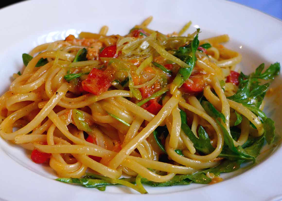 Restaurant PENATI AL BARETTO : Spaghetti au crabe et citron