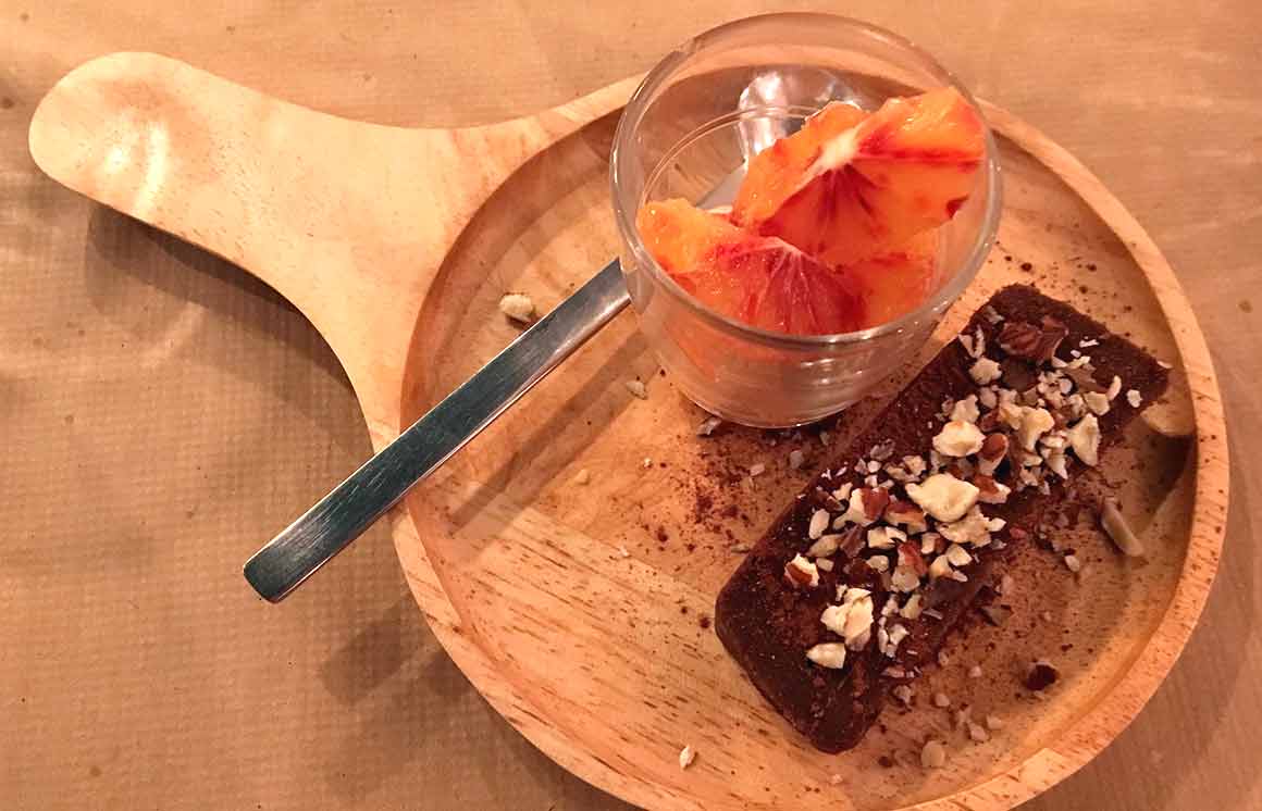 Restaurant Riz Riz : Gâteau chocolat marron amandes