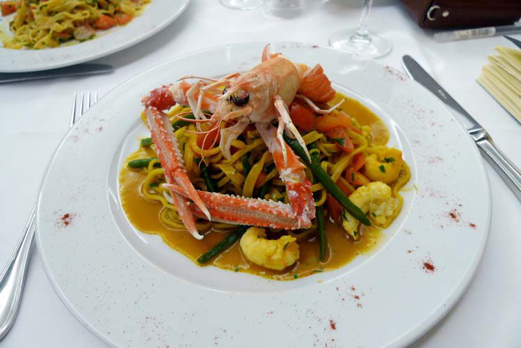 Restaurant Samesa, Les spaghetti guitare aux langoustines