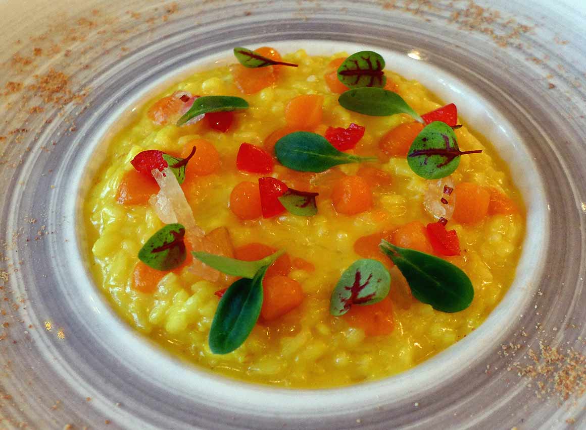 Restaurant Sense Eat, risotto au safran