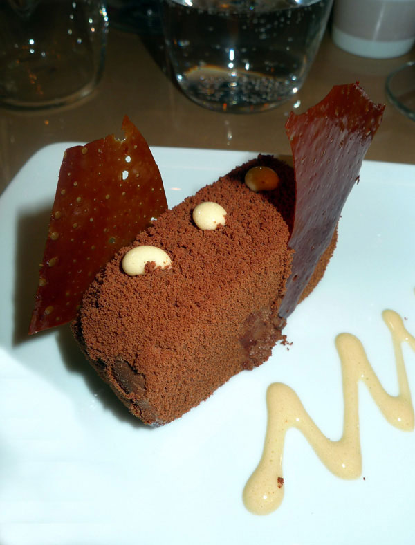 Restaurant SENSING : Mousse au chocolat et glace au Gianduia