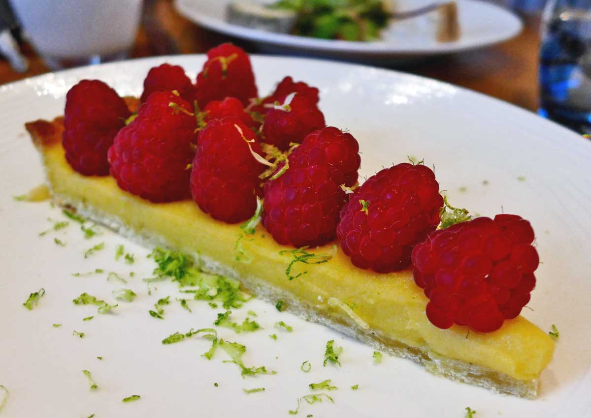 Restaurant Shore : Tarte maison citron framboise