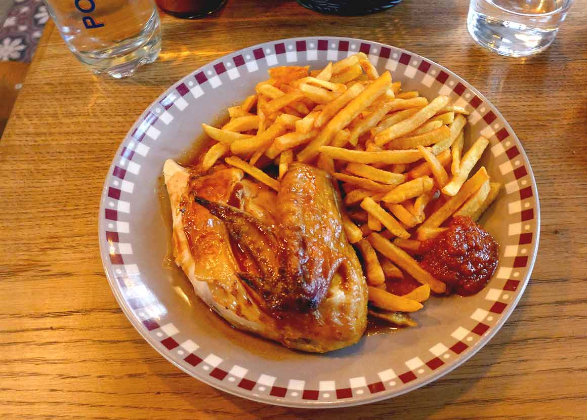 Restaurant Pouledeluxe : Poulet fermier avec frites