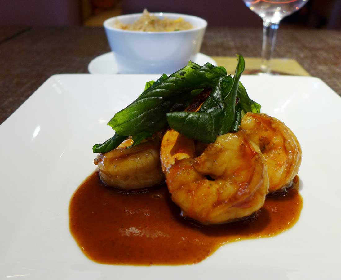 Restaurant Thiou sans Thiou : Crevettes au basilic