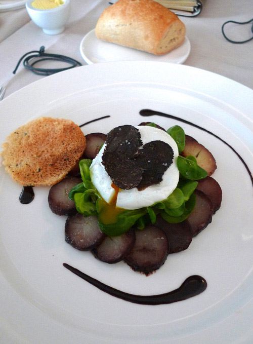 Un Dimanche à Paris, oeuf poché à la truffe