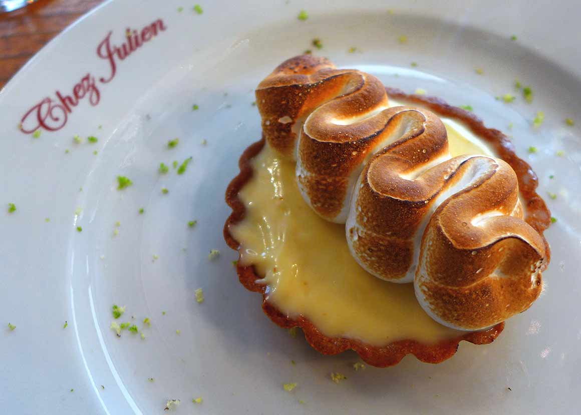 Restaurant Chez Julien, tartelette au citron meringuée