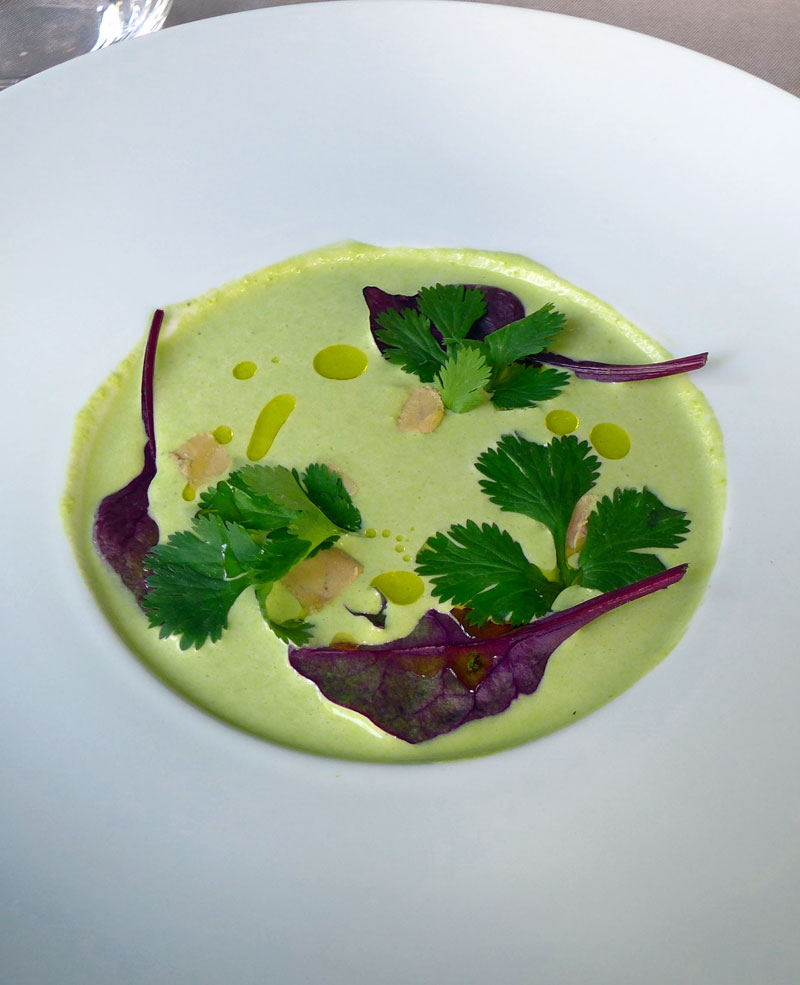 Restaurant Villa Spicy : Velouté de petits pois glacé