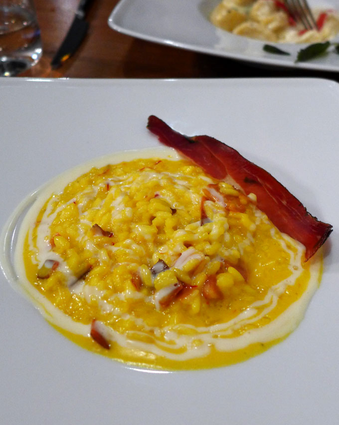Restaurant VIOLA : Risotto carnaroli au safran