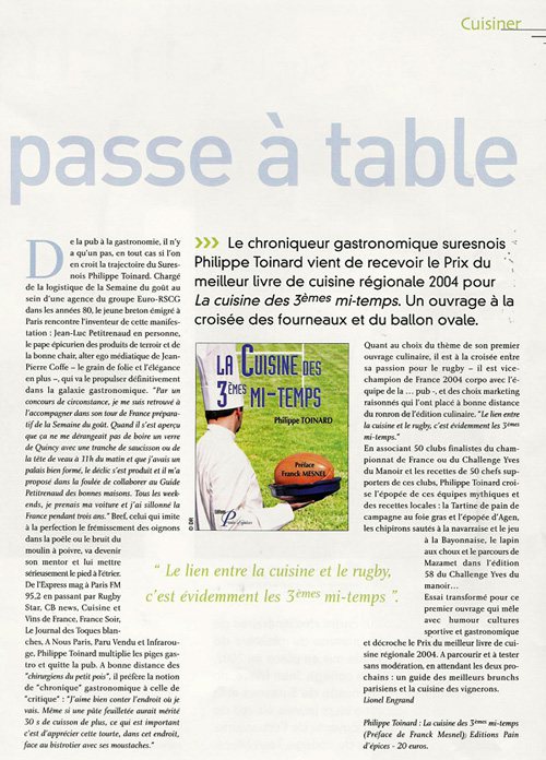 interview dans Suresnes magazine d'avril 2005