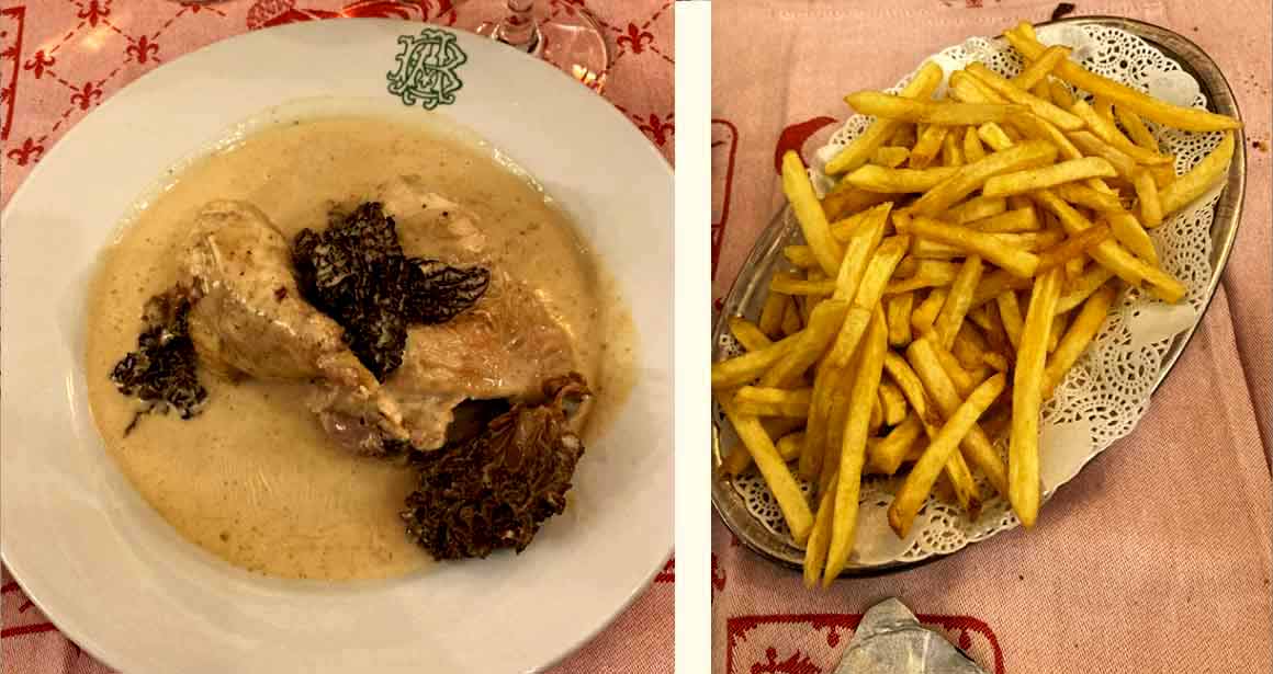 L'Auberge Bressane poulet à la crème et frites