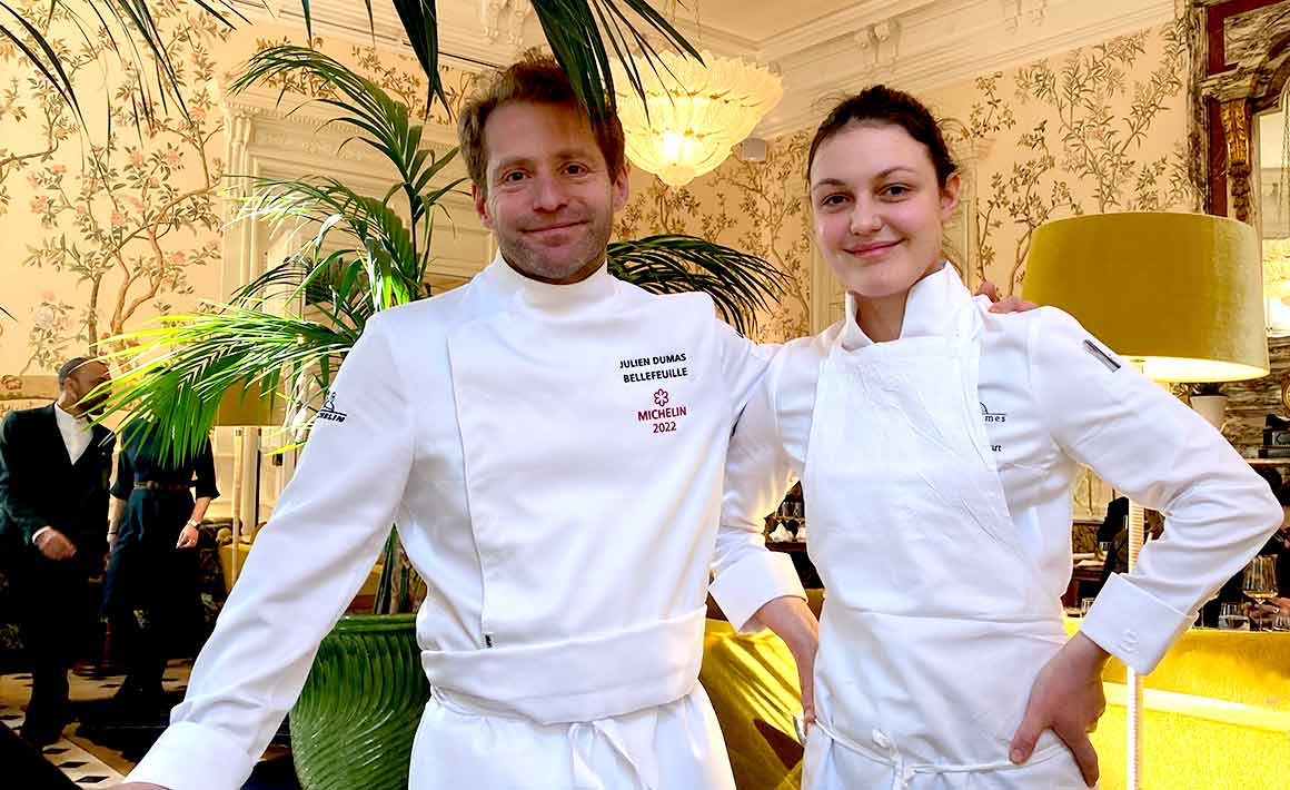 Chef Julien Dumas et Jeanne Lecourt