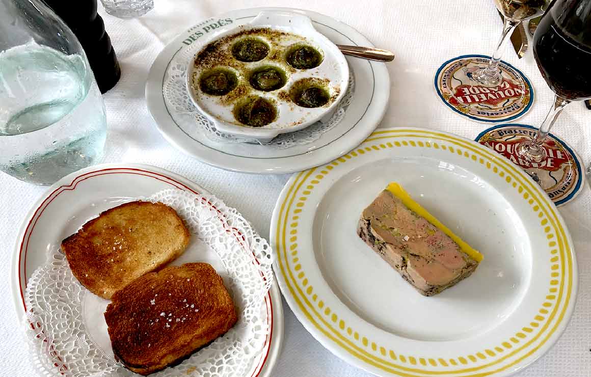 Escargots et Terrine de Foie gras 