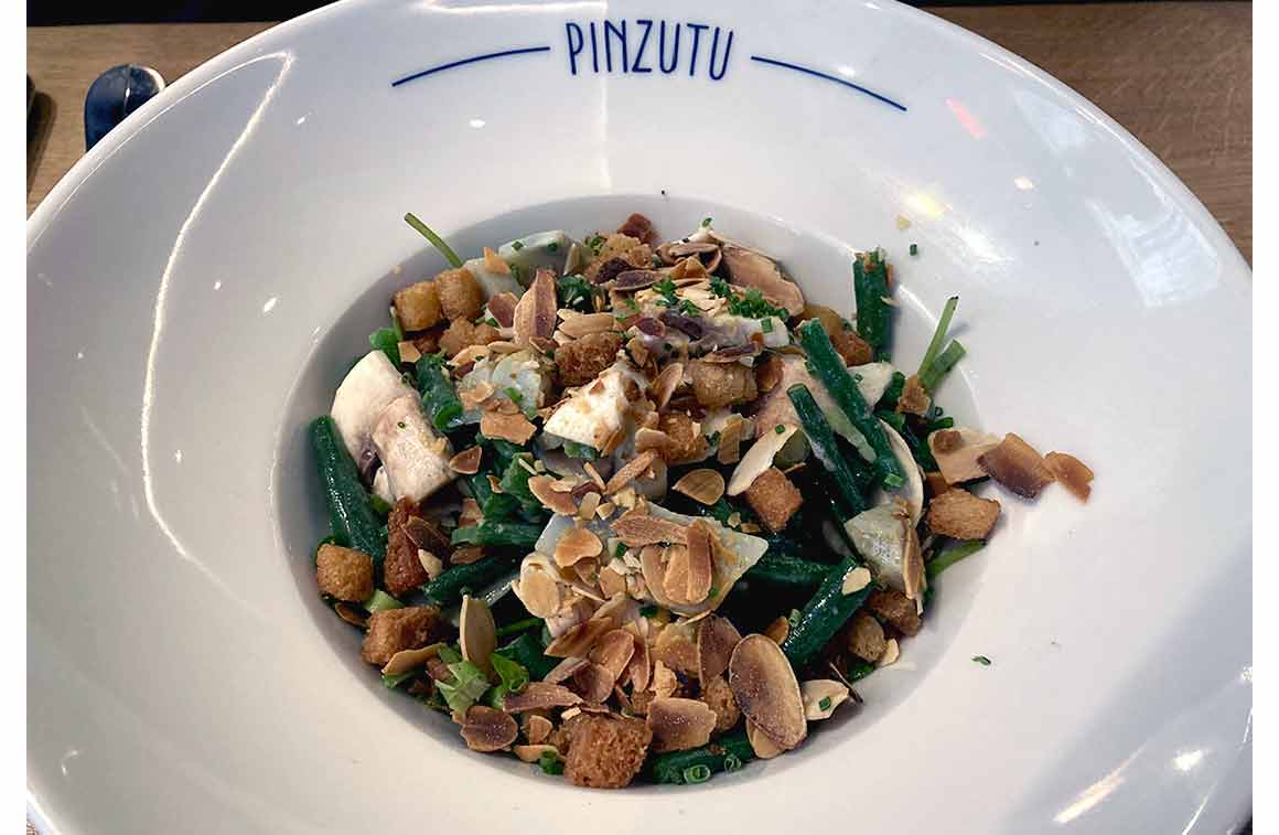 Restaurant Pinzutu artichaut et haricots verts