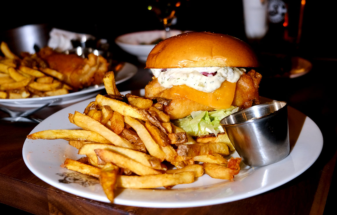 The Blossom Arms Fish burger