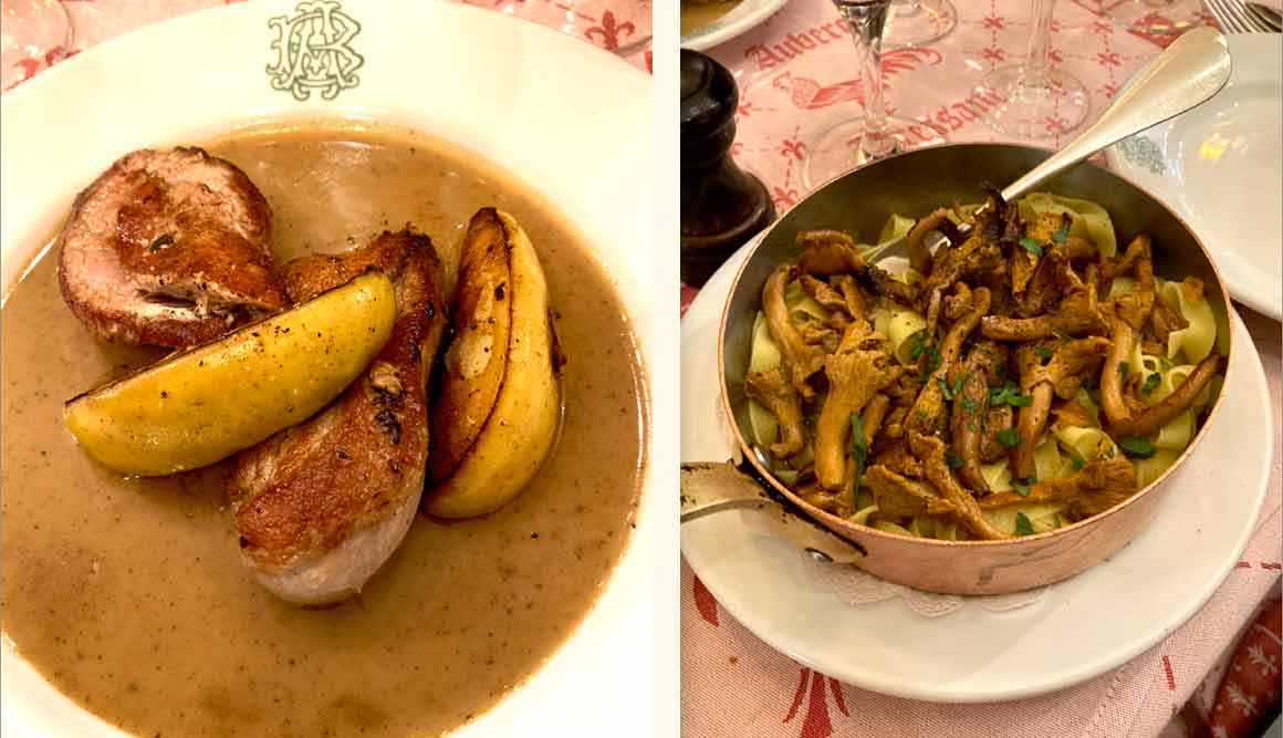 L'Auberge Bressane pintade et tagliatelle champignons   