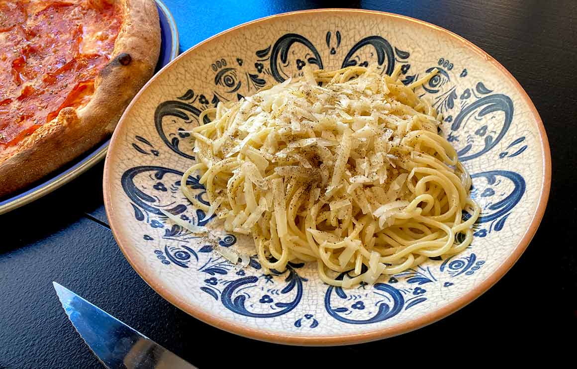 Bollicine spaghetti Cacio e Pepe