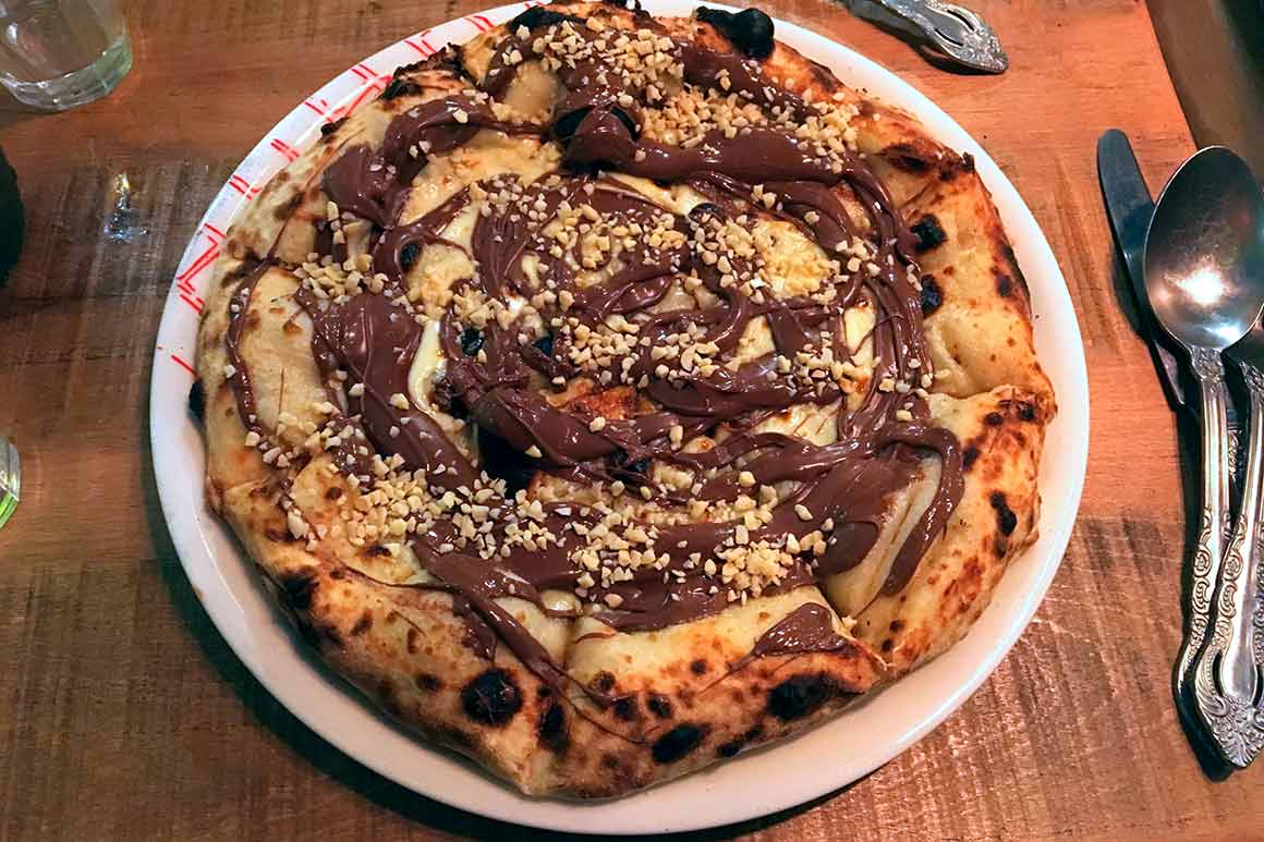 The Brooklyn Pizzeria, pizza au nutella